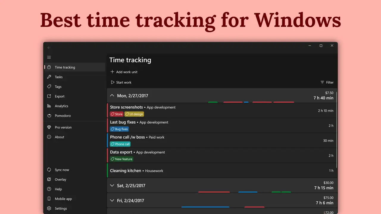 Best time tracking for Windows, Android, iOS & macOS