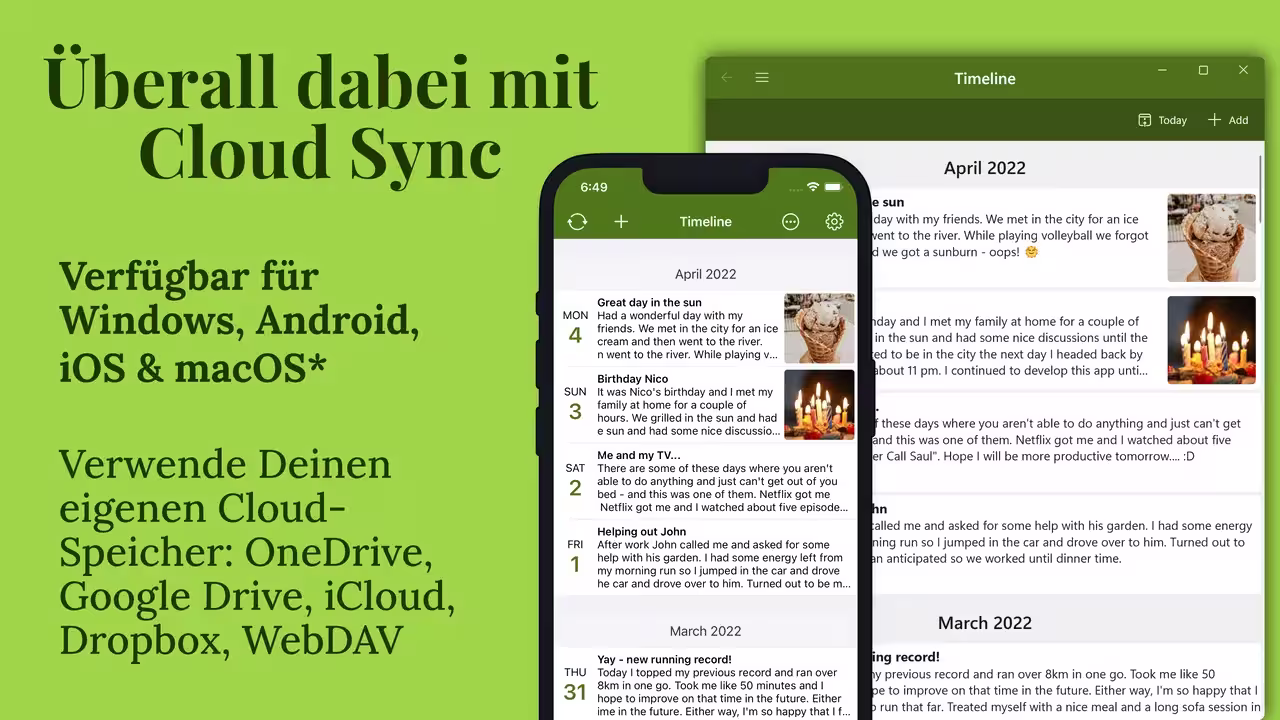 Überall dabei mit Cloud Sync