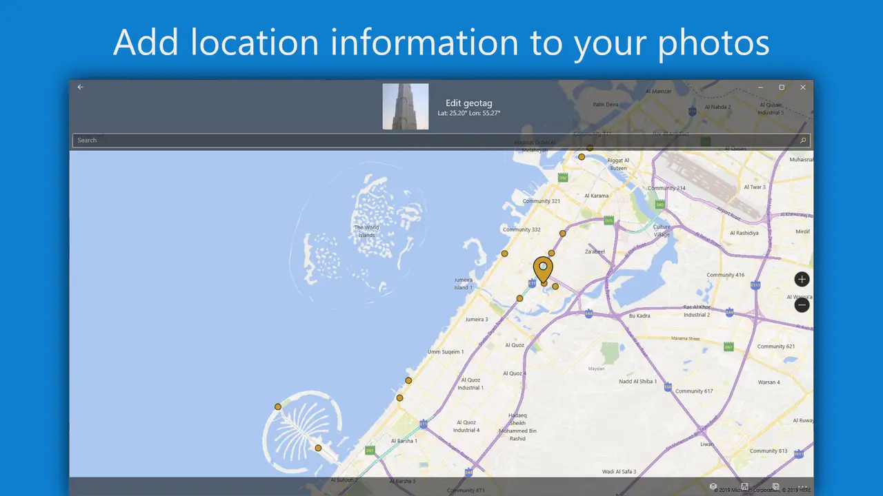 Add location information to your photos